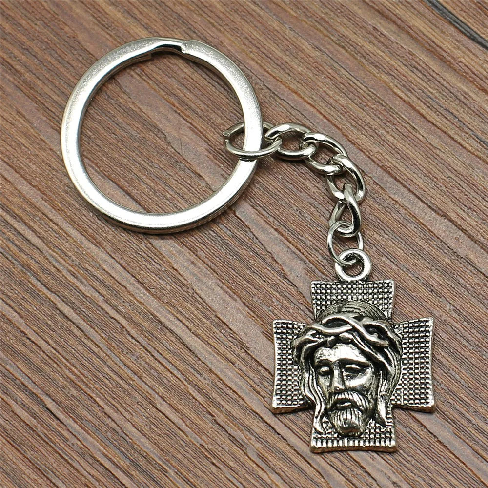 Charm Jesus Cross Alloy Pendant Keychains Jesus Christianity Accessory Keys Cross Keychain Car Key Chain Ring Holder Wen Jewelry