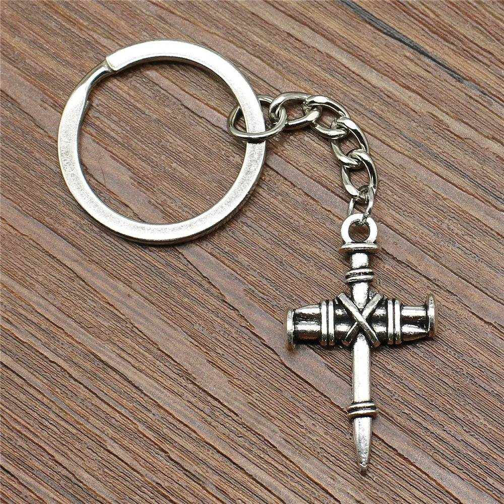 Charm Jesus Cross Alloy Pendant Keychains Jesus Christianity Accessory Keys Cross Keychain Car Key Chain Ring Holder Wen Jewelry