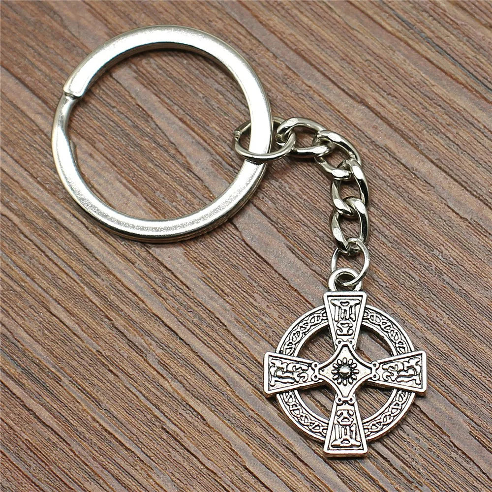 Charm Jesus Cross Alloy Pendant Keychains Jesus Christianity Accessory Keys Cross Keychain Car Key Chain Ring Holder Wen Jewelry